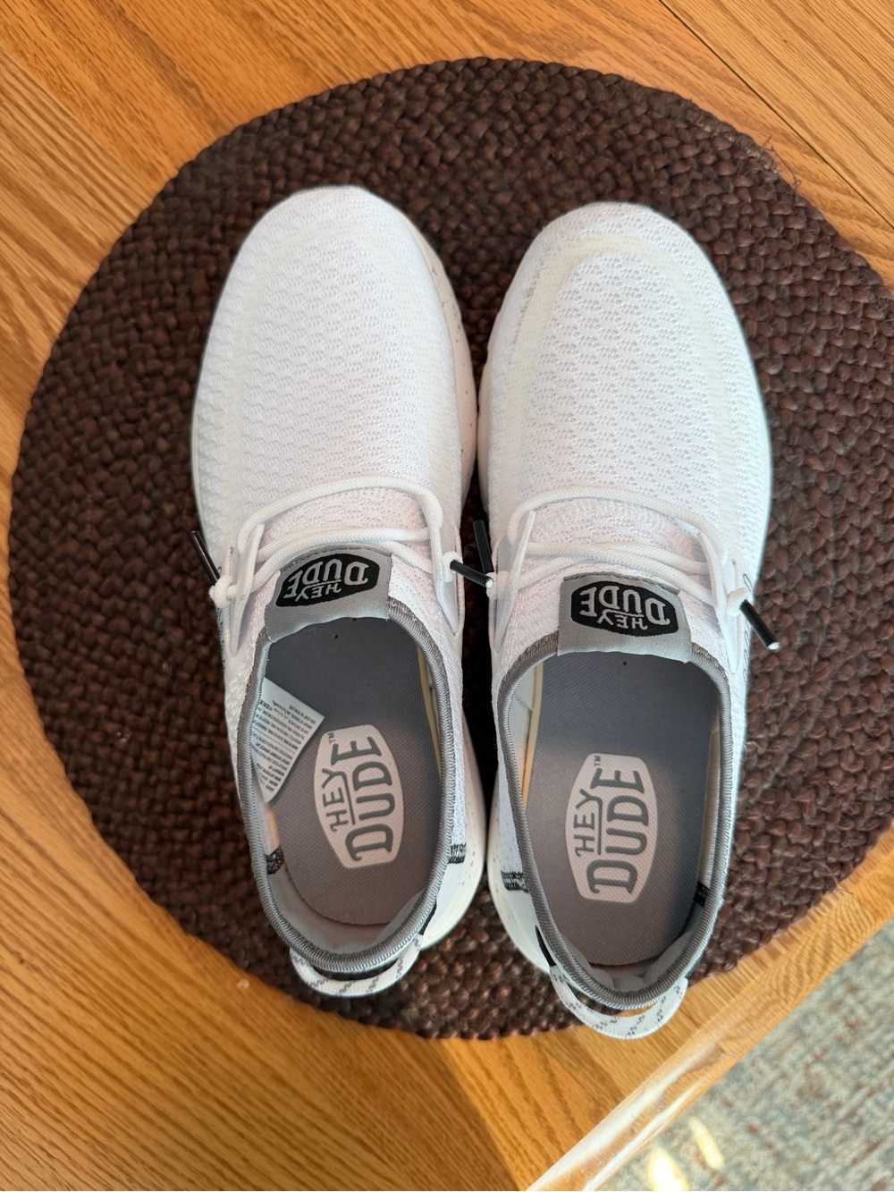 Hey Dude White & Gray Slip-On Sneakers - Picture 4 of 8
